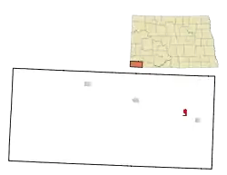 Location of Scranton, North Dakota