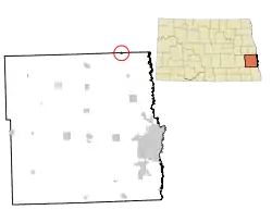 Location of Grandin, North Dakota