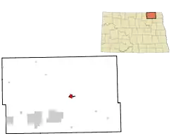 Location of Langdon, North Dakota