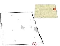 Location of Reynolds, North Dakota