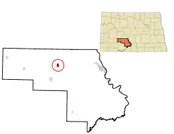 Location of New Salem, North Dakota