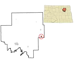 Location of Brocket, North Dakota