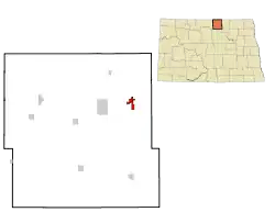 Location of Rolla, North Dakota