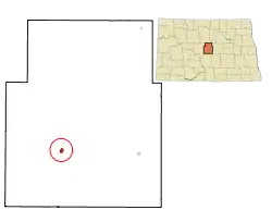 Location of McClusky, North Dakota