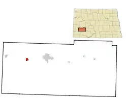 Location of South Heart, North Dakota