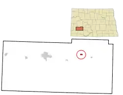 Location of Taylor, North Dakota