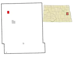 Location of Sharon, North Dakota