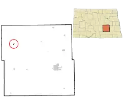 Location of Woodworth, North Dakota