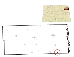 Location of Ardoch, North Dakota