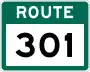 Route 301 marker