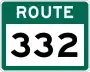 Route 332 marker