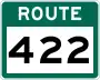 Route 422 marker