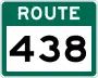 Route 438 marker