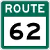 Route 62 marker