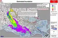 Anticipated inundation from Scenario 1