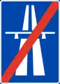 End of motorway