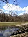 Spring flood waters between Schönau and Orth an der Donau