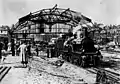 NS 1799 at the demolition of Amsterdam Weesperpoort. (1939)