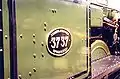 Detail of steam locomotive NS 3737.