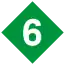 "6" train symbol