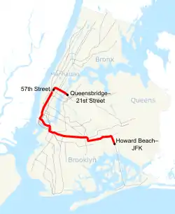 Map of the "JFK" train