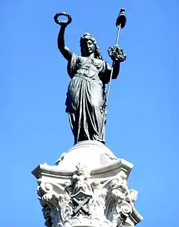 Figure of Liberty atop the NY State Monument