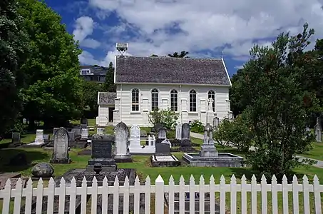 Christ Church, Russell. Burial place of Cmdr Charles Bell, and Hazard's battle casualties