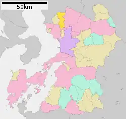 Location of Nagomi in Kumamoto Prefecture