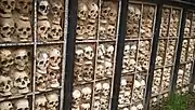 The Biru Skull Wall, a local funerary practice