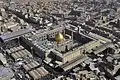 An aerial view of the mosque