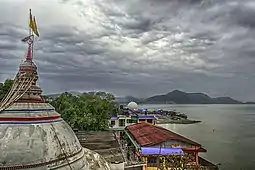 A view of the festival from a nearby point