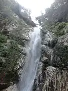 A full view of Namaste waterfall