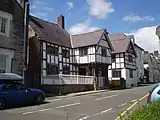 Nantclwyd House in Denbighshire, is the oldest-known town house in Wales and an example of Tudor architecture