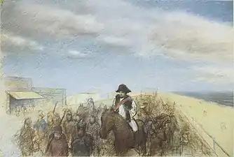 Napoleon Entering Brighton Beach (1981) Pastel