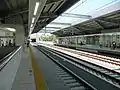 View from platform 1 looking west, July 2010