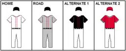 An illustration showing baseball uniforms