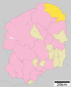 Location of Nasu in Tochigi Prefecture