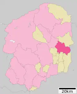 Location of Nasukarasuyama in Tochigi Prefecture