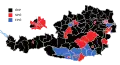 Map showing the results of the election on the district level