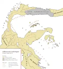 Native states of Central Sulawesi under the administration of Dutch East Indies in 1941, including Banggai.