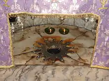 The Silver Star marking the birthplace of Jesus in the Church of the Nativity in Manger Square, Bethlehem, in 2007.