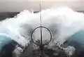 Brazilian Training ship (NE Brasil (U-27))in the Strait of Magellan