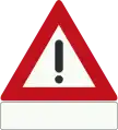 J37: Danger. Details of the danger are shown on the plate beneath (formerly used )