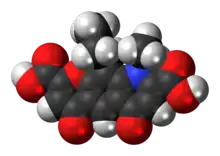 Space-filling model of the nedocromil molecule