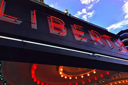 The neon "Liberty"