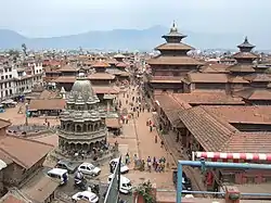 Royal Palace and Hindu temples in Patan (Lalitpur).