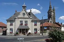 Town hall and the church