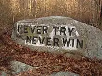 One of the 36 "Babson Boulders" in Dogtown