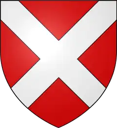 Gules a saltire argent (Neville)