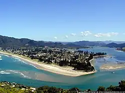 View of Pauanui from the top of Mount Paku